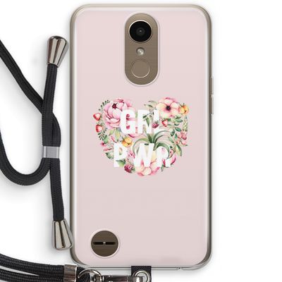 GRL PWR Flower: LG K10 (2017) Transparant Hoesje met koord
