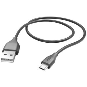 Hama USB-laadkabel USB 2.0 USB-A stekker, USB-micro-B stekker 1.50 m Zwart 00201586