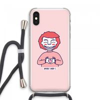 Hartje: iPhone XS Max Transparant Hoesje met koord