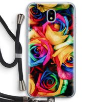 Neon bloemen: Samsung Galaxy J5 (2017) Transparant Hoesje met koord