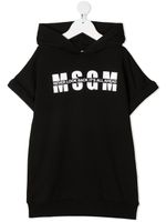 MSGM Kids robe-sweat à logo imprimé - Noir