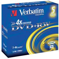 Verbatim DVD rewritable, doos van 5 stuks, individueel verpakt (Jewel Case) - thumbnail