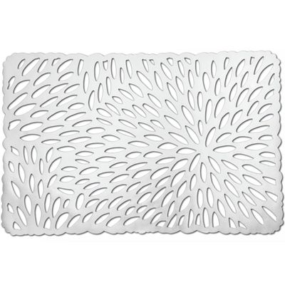 10x Rechthoekige placemats glanzend zilver 29 x 44 cm 10x Rechthoekige placemats glanzend zilver 29 x 44 cm