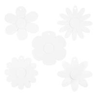 Creativ Company Bloemen wit, 5x 3st.