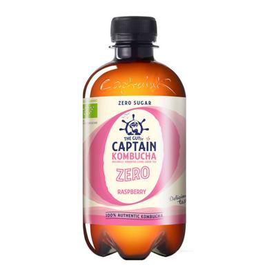 The Gutsy Captain - Kombucha Zero Raspberry - Bio - 12 x 400 ml