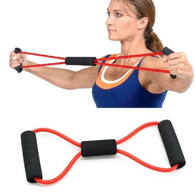 Borst Expander spanning touw / trek touw Yoga Prati Fitness willekeurige kleur levering