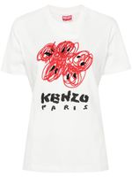 Kenzo t-shirt Drawn Varsity - Blanc