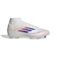 adidas F50 League Mid Gras Voetbalschoenen (FG) Wit Blauw Rood - thumbnail