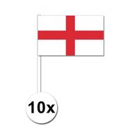 10 zwaaivlaggetjes Engeland 12 x 24 cm - thumbnail