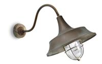 Moretti Luce Schuine wandlamp Atelier - verouderd messing 3332.T.AR - thumbnail