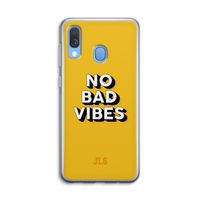 No Bad Vibes: Samsung Galaxy A40 Transparant Hoesje