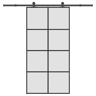 Schuifdeur met beslag 102,5x205 cm ESG-glas en aluminium