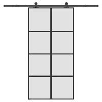 Schuifdeur met beslag 102,5x205 cm ESG-glas en aluminium