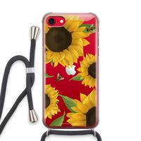 Sunflower and bees: iPhone SE 2020 Transparant Hoesje met koord