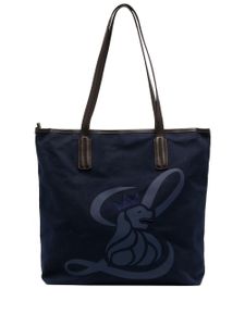 Leathersmith of London sac cabas Lion en toile - Bleu