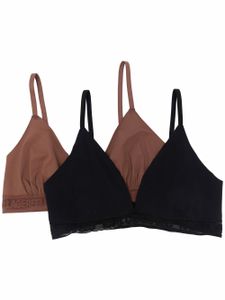 Karl Lagerfeld lot de deux soutien-gorge à bonnets triangles - Marron