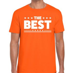 The Best tekst t-shirt oranje heren