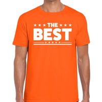 The Best tekst t-shirt oranje heren