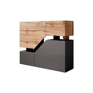 Meubella Dressoir Canberra - Eiken - Antraciet - 120 cm