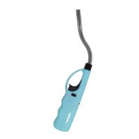 Flame Classics Gasaansteker - flexibele hals - BBQ/keuken/haard aansteker - blauw - 27 cm