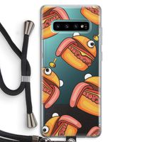 Hamburger: Samsung Galaxy S10 Plus Transparant Hoesje met koord