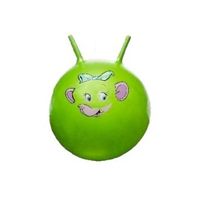 Skippybal met dieren gezicht groen 46 cm - thumbnail