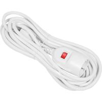 Verlengsnoer - 5 meter - 3x1.5 mm - met schakelaar - wit - RA