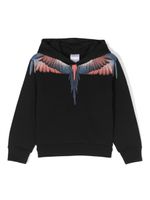 Marcelo Burlon County Of Milan Kids hoodie en coton biologique à imprimé Wings - Noir - thumbnail