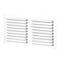 Schoepenrooster met vliegengaas aluminium wit 245x195 mm