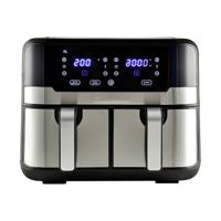 MasterPRO Airfryer 9 l 2400 W Anti-aanbaklaag, CoolTouch-behuizing, Timerfunctie, Oververhittingsbeveiliging, Met display Zwart/RVS