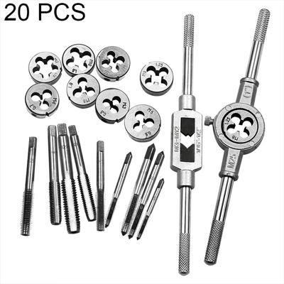 20 stuks multi specificatie kraan en sterven combinatie Set Hand metrische draad tappen moersleutel Lier