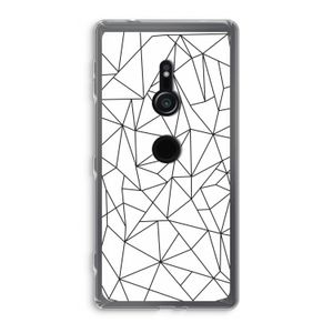 Geometrische lijnen zwart: Sony Xperia XZ2 Transparant Hoesje