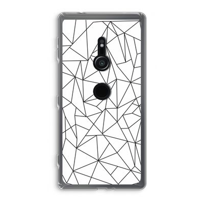 Geometrische lijnen zwart: Sony Xperia XZ2 Transparant Hoesje