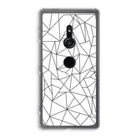 Geometrische lijnen zwart: Sony Xperia XZ2 Transparant Hoesje