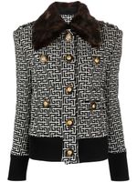 Balmain veste à motif monogrammé PB - Noir