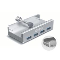 ORICO MH4PU-P aluminiumlegering 4-poorts USB 3.0 clip-type HUB (zilver)