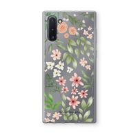 Botanical sweet flower heaven: Samsung Galaxy Note 10 Transparant Hoesje