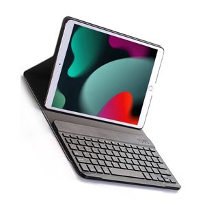 Basey iPad 10.2 2020 Hoes Toetsenbord Hoesje Keyboard Case Cover - Donkerblauw