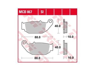 TRW Brake pad mcb 867 si sintered metal