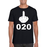 Fuck 020 t-shirt voor heren in het zwart 2XL  -