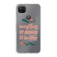 Optimistic flower girl: Google Pixel 4a Transparant Hoesje