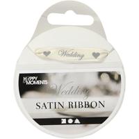 Creativ Company Satijnlint, b: 10 mm, off-white, 8 m/ 1 rol