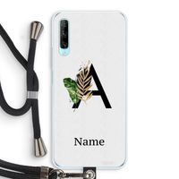 Charcoal Flora: Huawei P Smart Pro Transparant Hoesje met koord