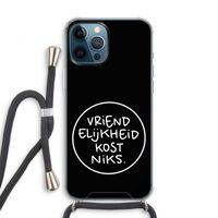 Vriendelijkheid: iPhone 12 Pro Transparant Hoesje met koord