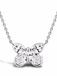 Pragnell collier Butterfly en or blanc 18ct à pendentif orné de diamants - Argent