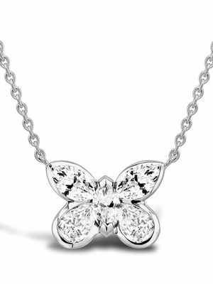 Pragnell collier Butterfly en or blanc 18ct à pendentif serti de diamants - Argent