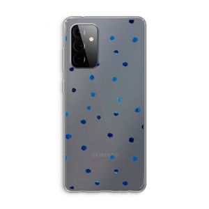 Blauwe stippen: Samsung Galaxy A72 Transparant Hoesje