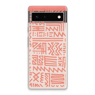 Marrakech Pink: Google Pixel 6 Transparant Hoesje