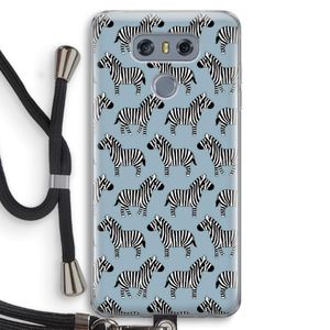 Zebra: LG G6 Transparant Hoesje met koord