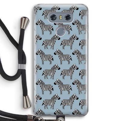 Zebra: LG G6 Transparant Hoesje met koord